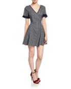 Gingham Fit-&-flare Ruffle
