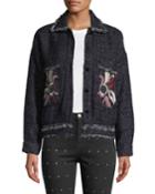 Takeo Floral Embroidered Oversized Jacket