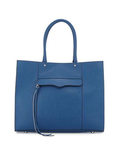 Mab Large Saffiano Tote Bag, Navy