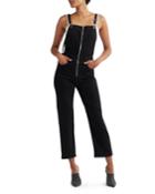 Avalon Zip-front Cropped Coverall Denim Jumpsuit
