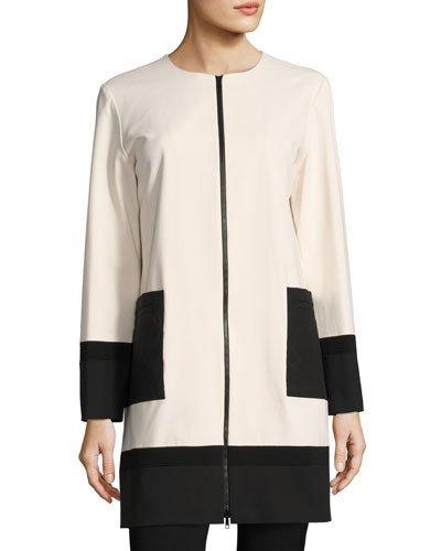 Amaya Colorblocked Topper Jacket, Neutral