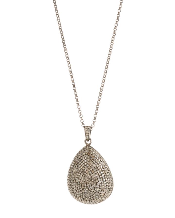 Diamond Pear Pendant Necklace