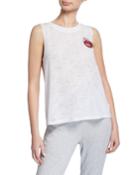 Strawberry Lip Graphic Sleeveless Tank