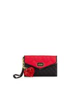 Be Mine Quilted Flap Wallet, Red