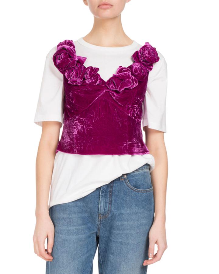Chan Rosette Velvet Cami Top