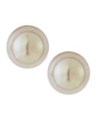 Crema Rosa Pearl Stud Earrings,