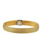 Stacked 5-row Cable Bangle, Golden