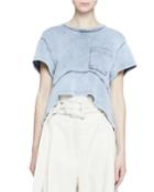 Short-sleeve Acid-washed Pocket T-shirt