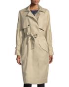 Alwena Button-front Trench Coat