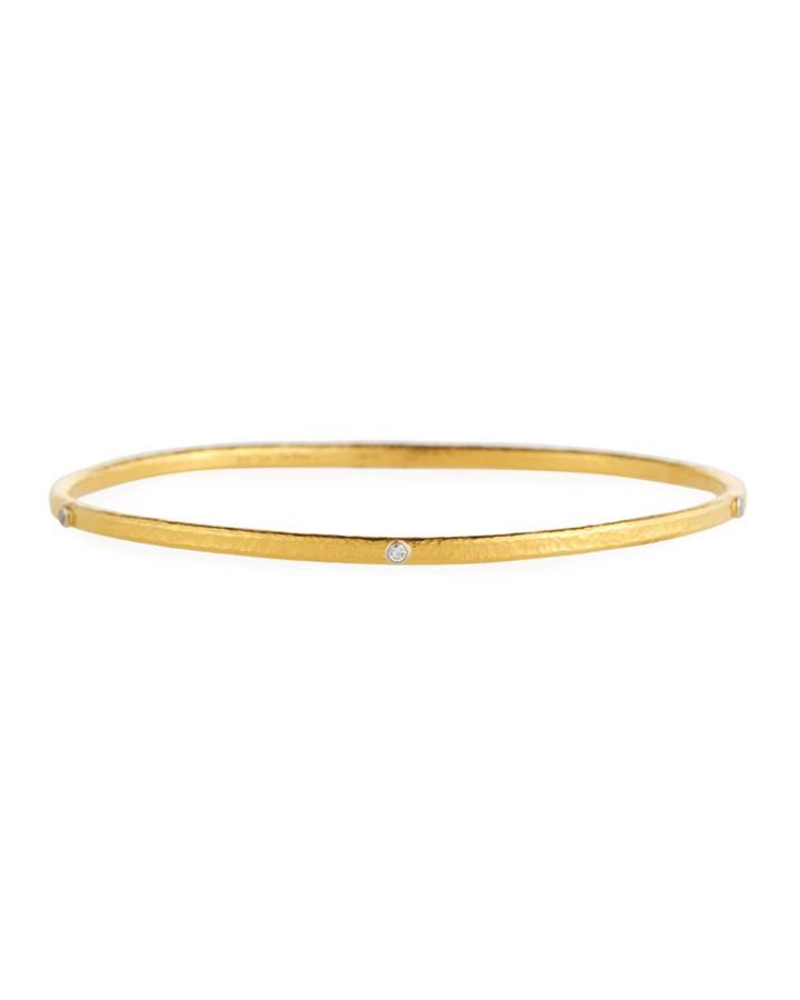 24k Constellation Five-diamond Bangle