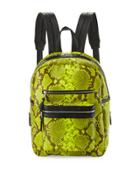 Danica Large Leather Backpack, Yellow