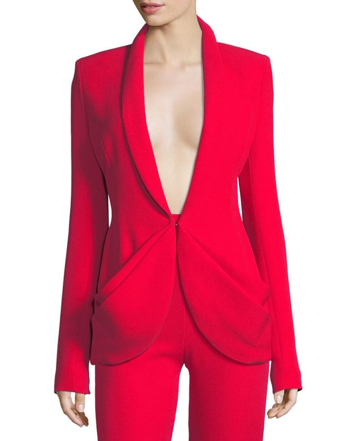Draped-pocket Crepe