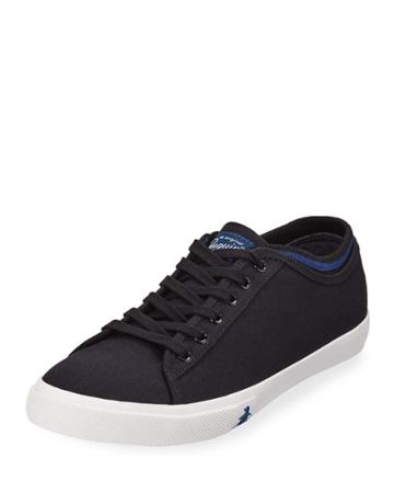 Men's Damon Canvas Low-top Sneakers, Black/blue
