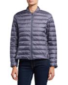 Channel Quilted Zip-front Jacket