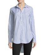 Grayson Striped Button-down Long-sleeve Cotton