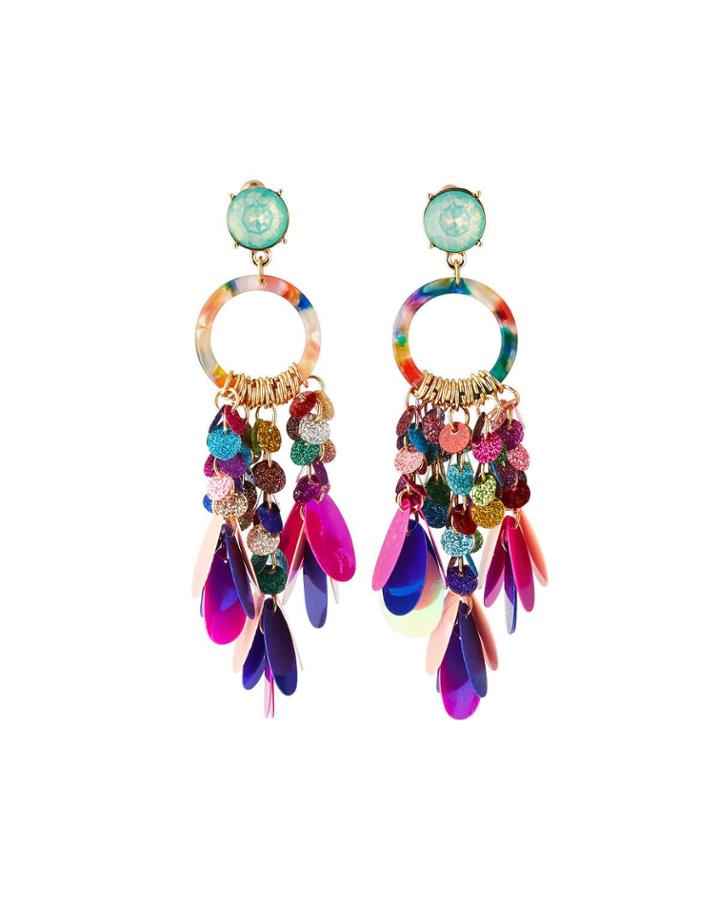 Sequin Fringe Earrings