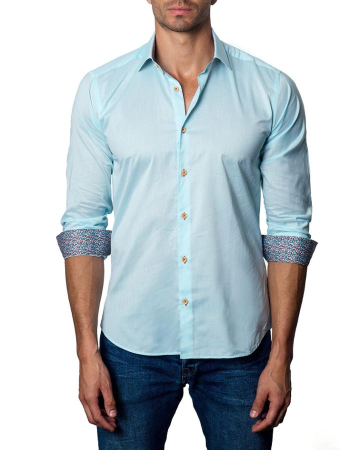 Semi-fitted Solid Button-front Sport