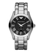 Classic Round Stainless Steel 42.5mm Watch, Black