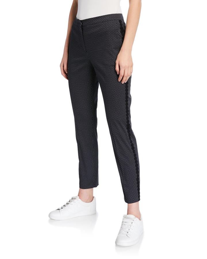 Macrame Seamed Dotted Pants