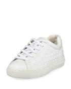Panic Spike Platform Sneakers, White/silver