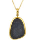 One-of-a-kind Druzy Pendant Necklace In