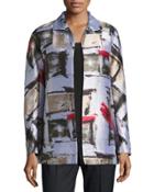 Campbell Graphic-print Topper, Neutral