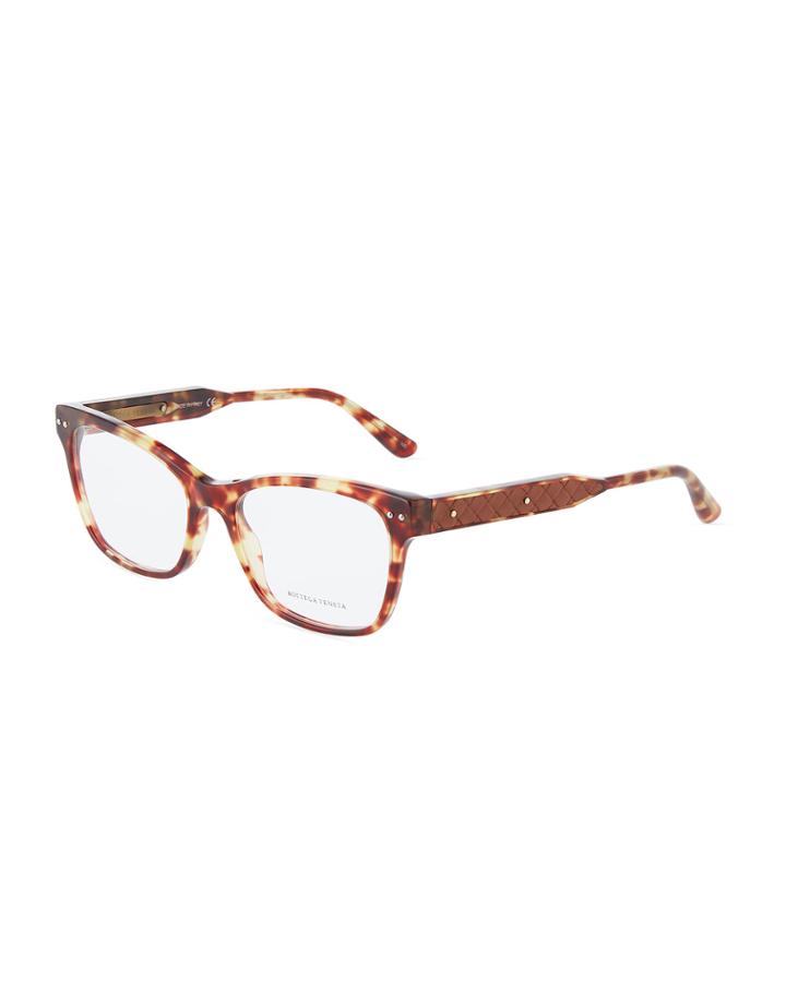 Rectangular Havana Acetate Optical Glasses