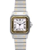 Pre-owned 18k Unisex Santos De Cartier Galb&eacute;e Bracelet Watch