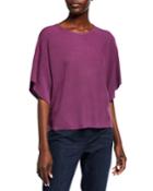 Bateau-neck Elbow-sleeve