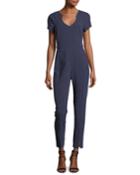Gypsy Rose Short-sleeve V-neck Jumpsuit