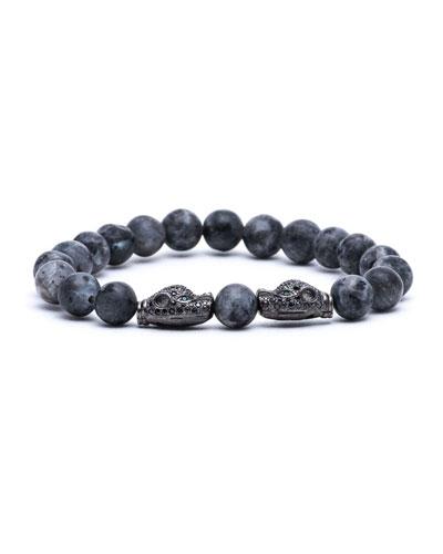 Men's Twin-headed Beaded Bracelet