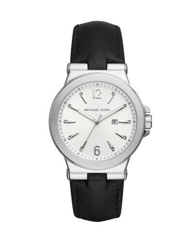Dylan 38mm Round Watch W/ Leather Strap,