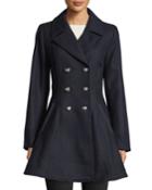 Double-breasted Military Fit & Flare Coat