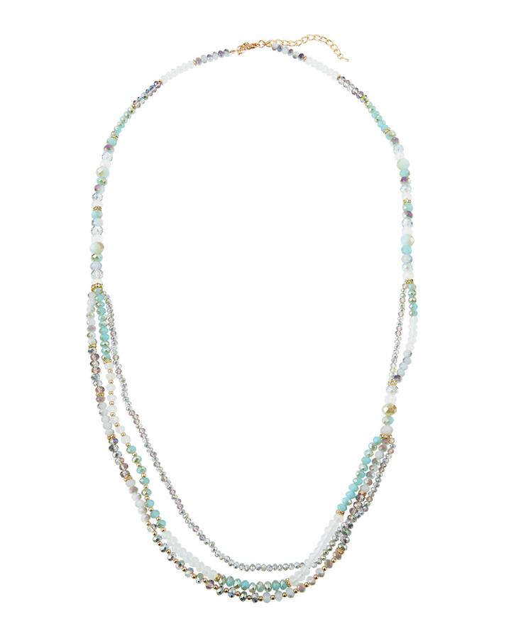 Mint Long Strand Necklace