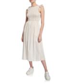Smocked Striped Fit-&-flare