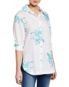 Coral Reef Printed Poplin Boyfriend