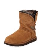 Meadow Suede Seam Booties, Brown
