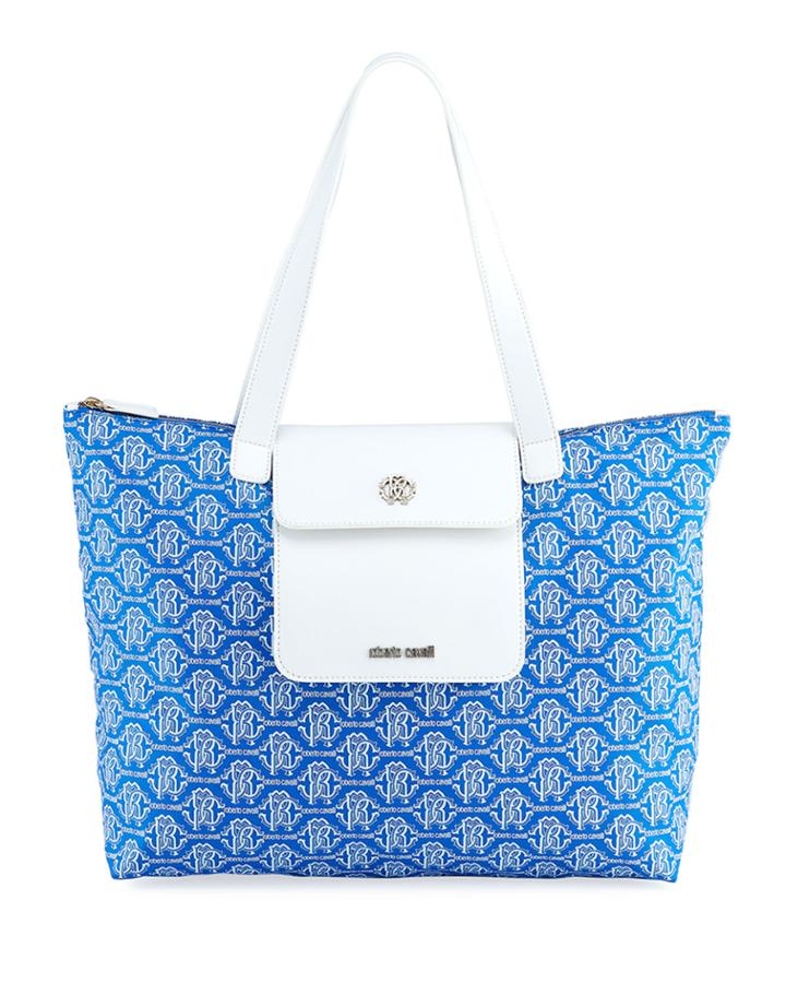 Printed Fabric Folding Shopper Tote Bag