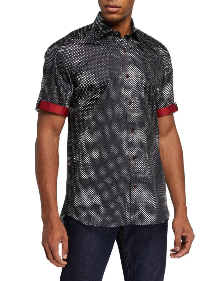 Men's Shaped-fit Galileo Skull Short-sleeve Cotton