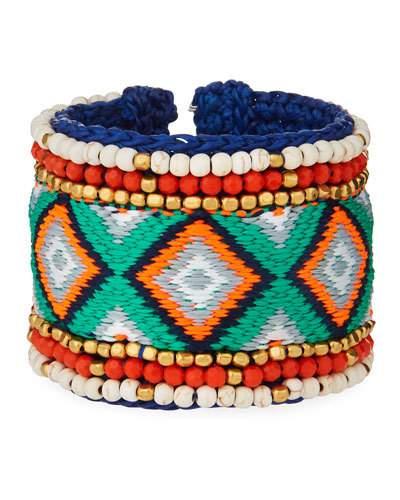 Multicolor Tribal Cuff Bracelet