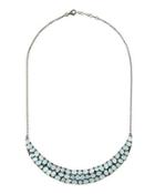 Blue Topaz & Diamond Collar Necklace
