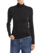 Jersey Turtleneck Top With