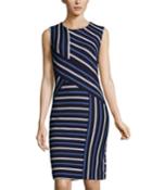 Mixed-striped Sleeveless Dress