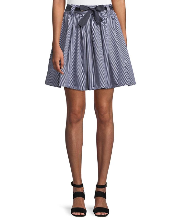 Striped Tie-front