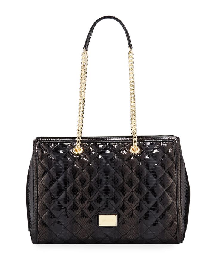 Borsa Quilted Snake-print