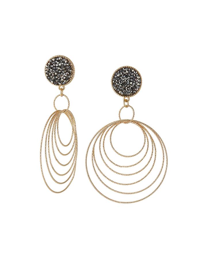Fine Rock 6-wire Hoop Earrings