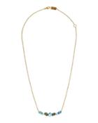 18k Rock Candy Sculpted Crescent Necklace In