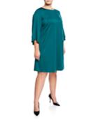 Plus Size Fabiana Tulip-sleeve A-line Dress
