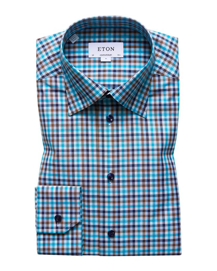 Men's Contemporary-fit Plaid Dress