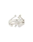 18k White Gold Asymmetric Diamond Ring